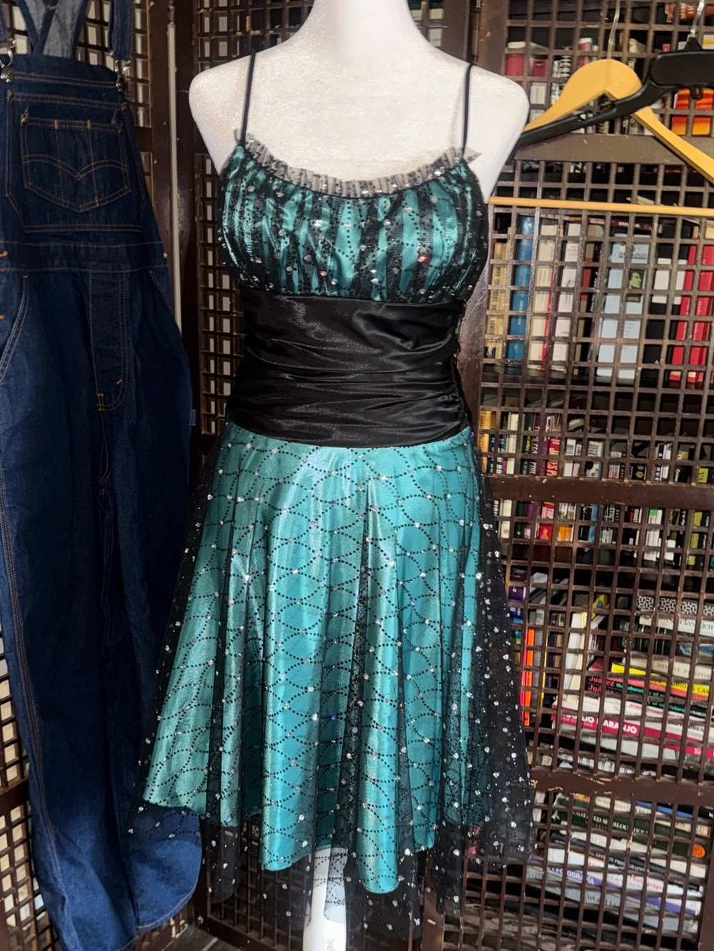 Morgan & Co. Teal and Teal Y2K Dress